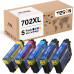 Epson 702XL Remanufactured Ink Cartridge 5 Pack